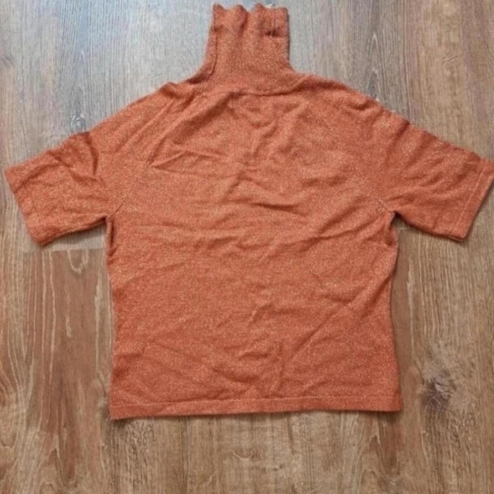 Y2k Orange Turtleneck Sweater